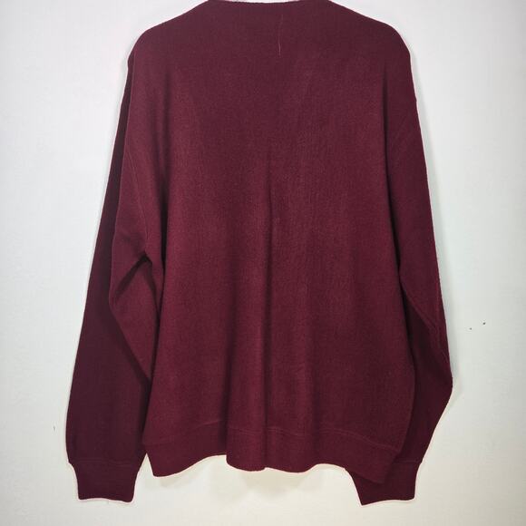 Sears Vintage Men's Burgandy Cardigan. Size XXXL. - Picture 7 of 7
